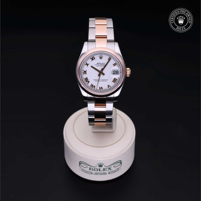 Rolex Certified Pre-owned Lady Datejust M178241-0009 front on black background