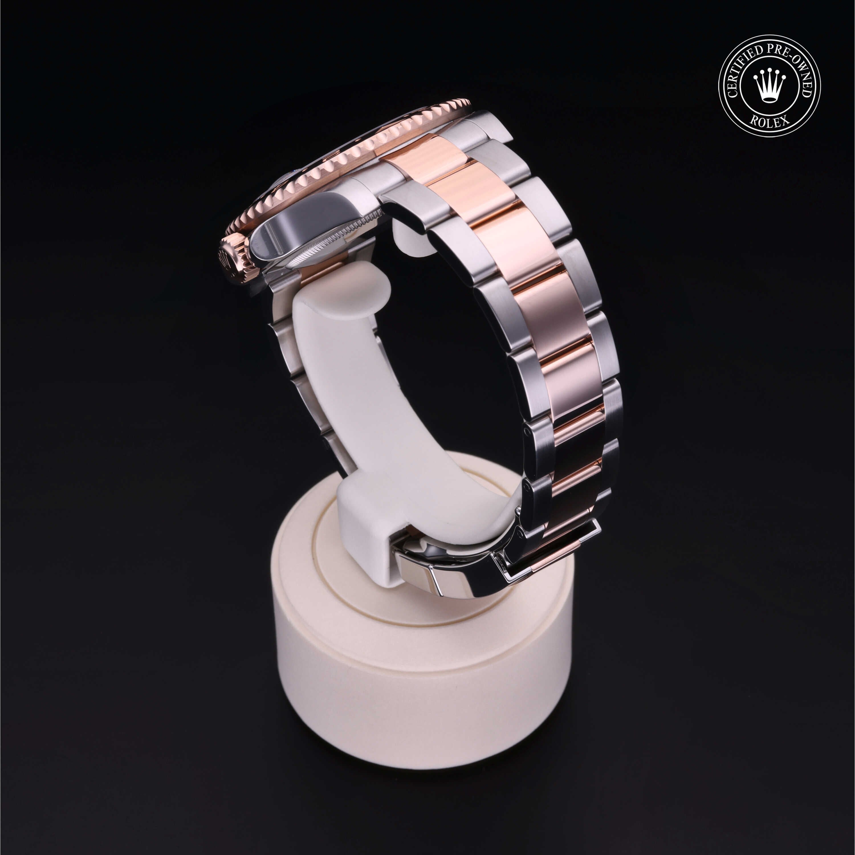 Rolex Certified Pre-owned GMT II M126711CHNR-0002 front on black background