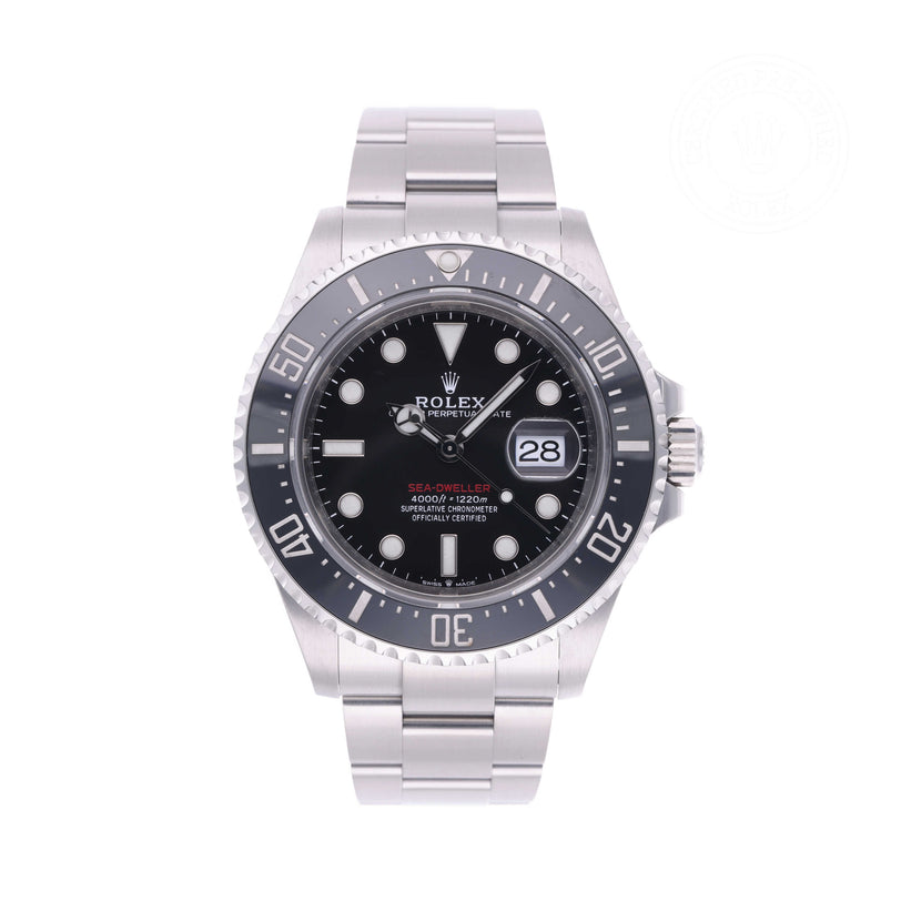 Rolex Certified Pre-owned Sea-Dweller M126600-0001 front on white background