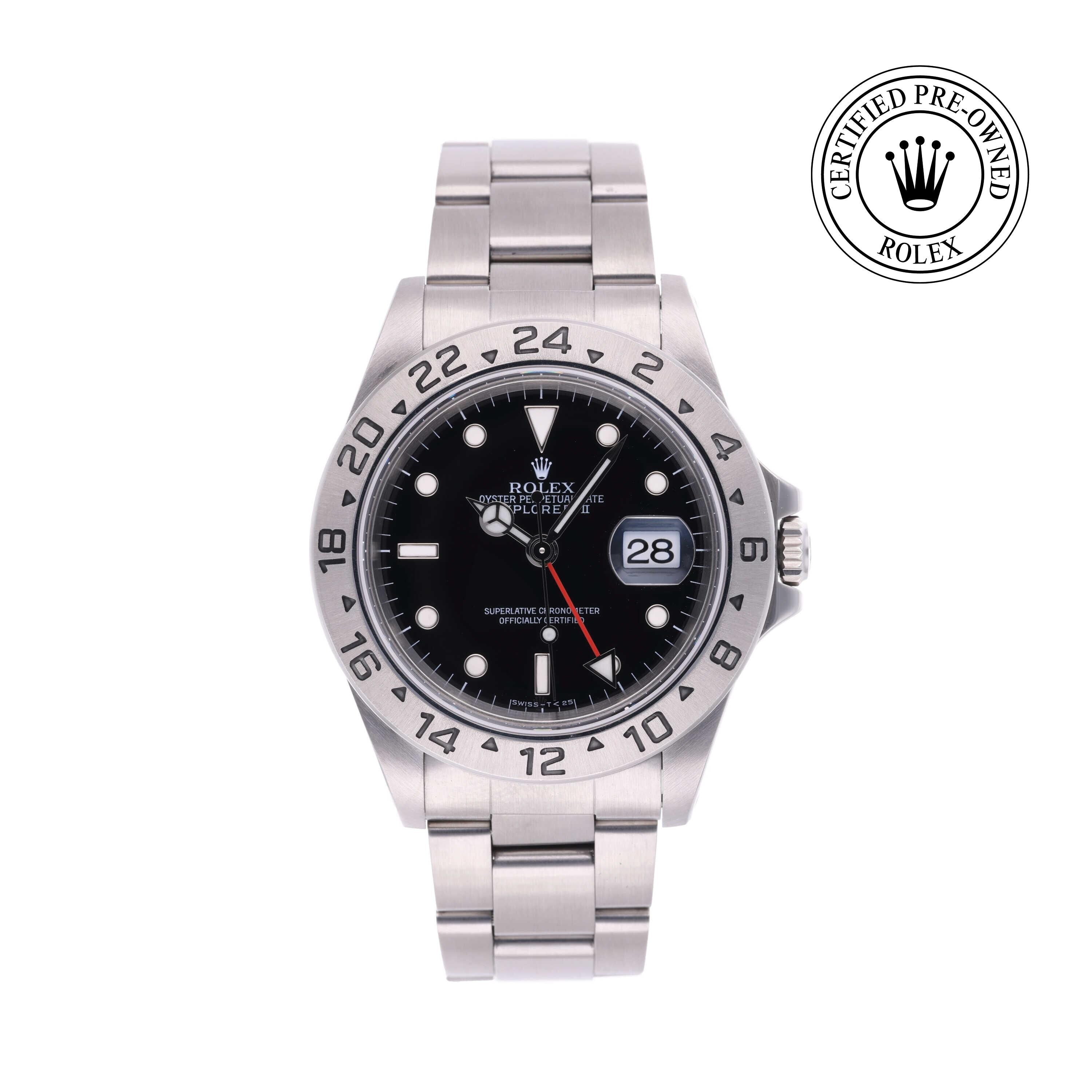 Rolex Certified Pre-owned Explorer M16570-0005 front on white background