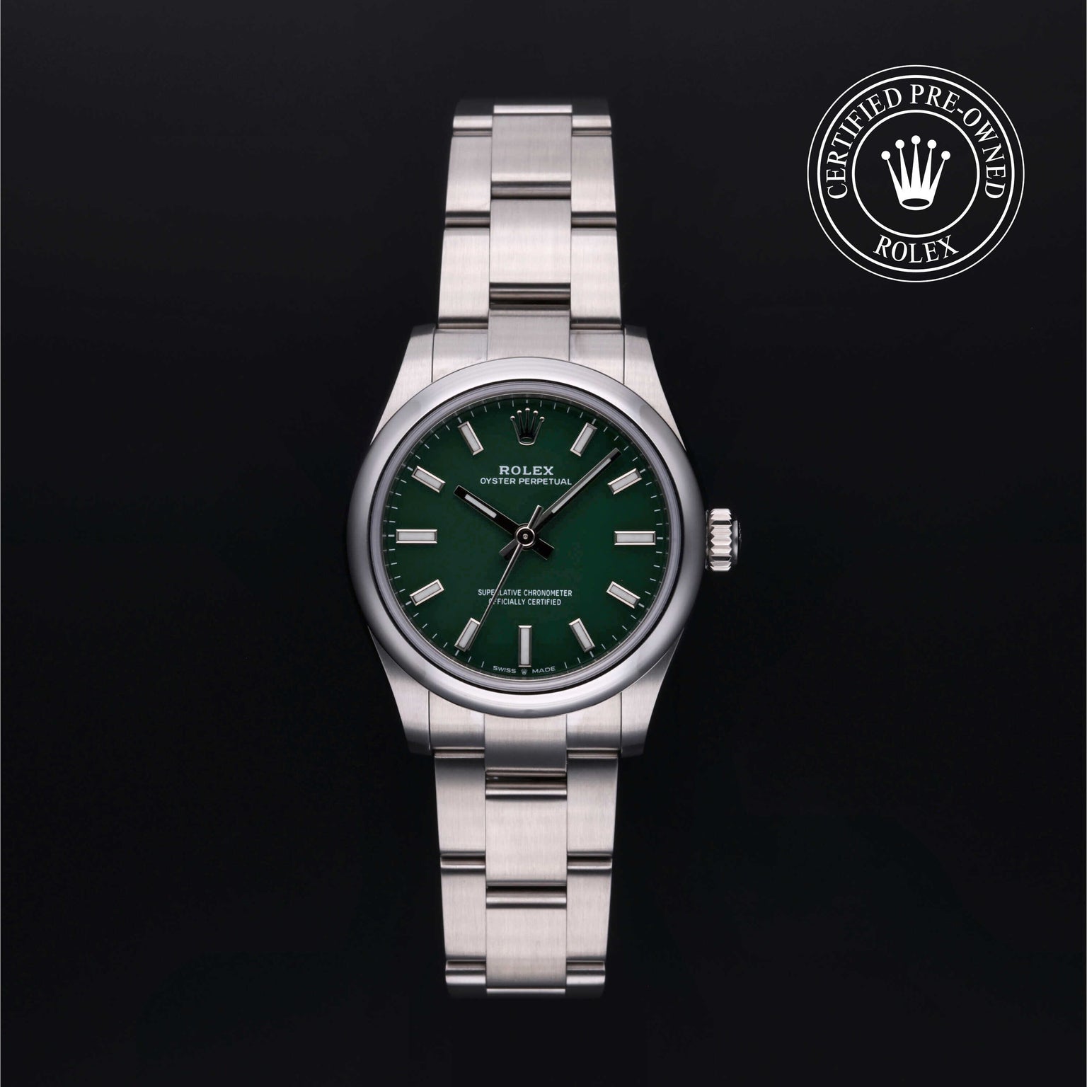 Rolex Certified Pre-owned Lady Datejust M277200-0006 front on black background