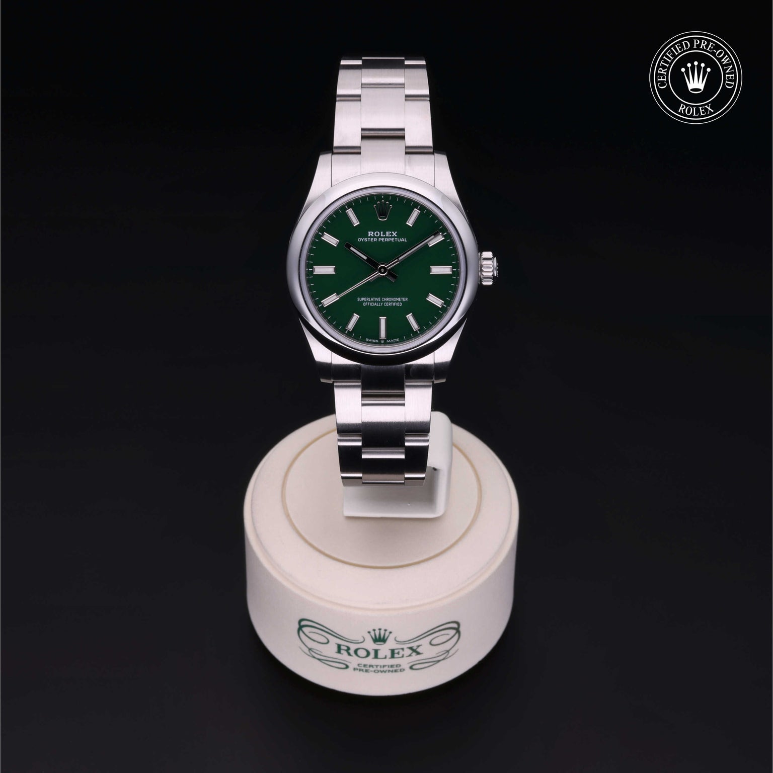 Rolex Certified Pre-owned Lady Datejust M277200-0006 front on black background