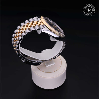 Rolex Certified Pre-owned Datejust M126333-0006 front on black background