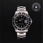 Rolex Certified Pre-owned GMT M16700LN-0001 front on black background