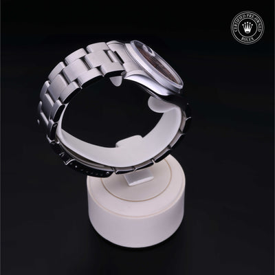 Rolex Certified Pre-owned Datejust M16200-0023 front on black background