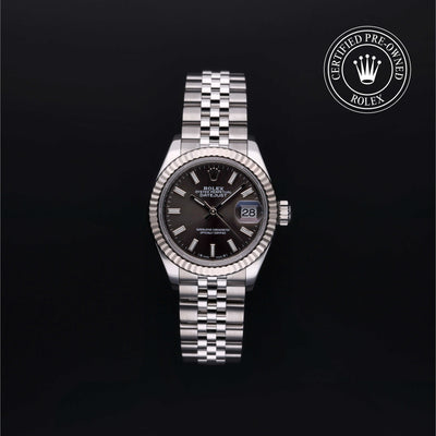 Rolex Certified Pre-owned Lady Datejust M279174-0011 front on black background