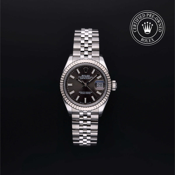 Rolex Certified Pre-owned Lady Datejust M279174-0011 front on black background