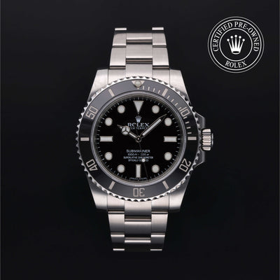 Rolex Certified Pre-owned Submariner M114060-0002 front on black background