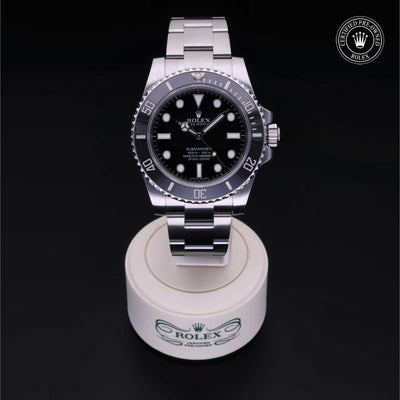 Rolex Certified Pre-owned Submariner M114060-0002 front on black background