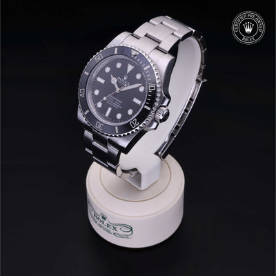 Rolex Certified Pre-owned Submariner M114060-0002 front on black background