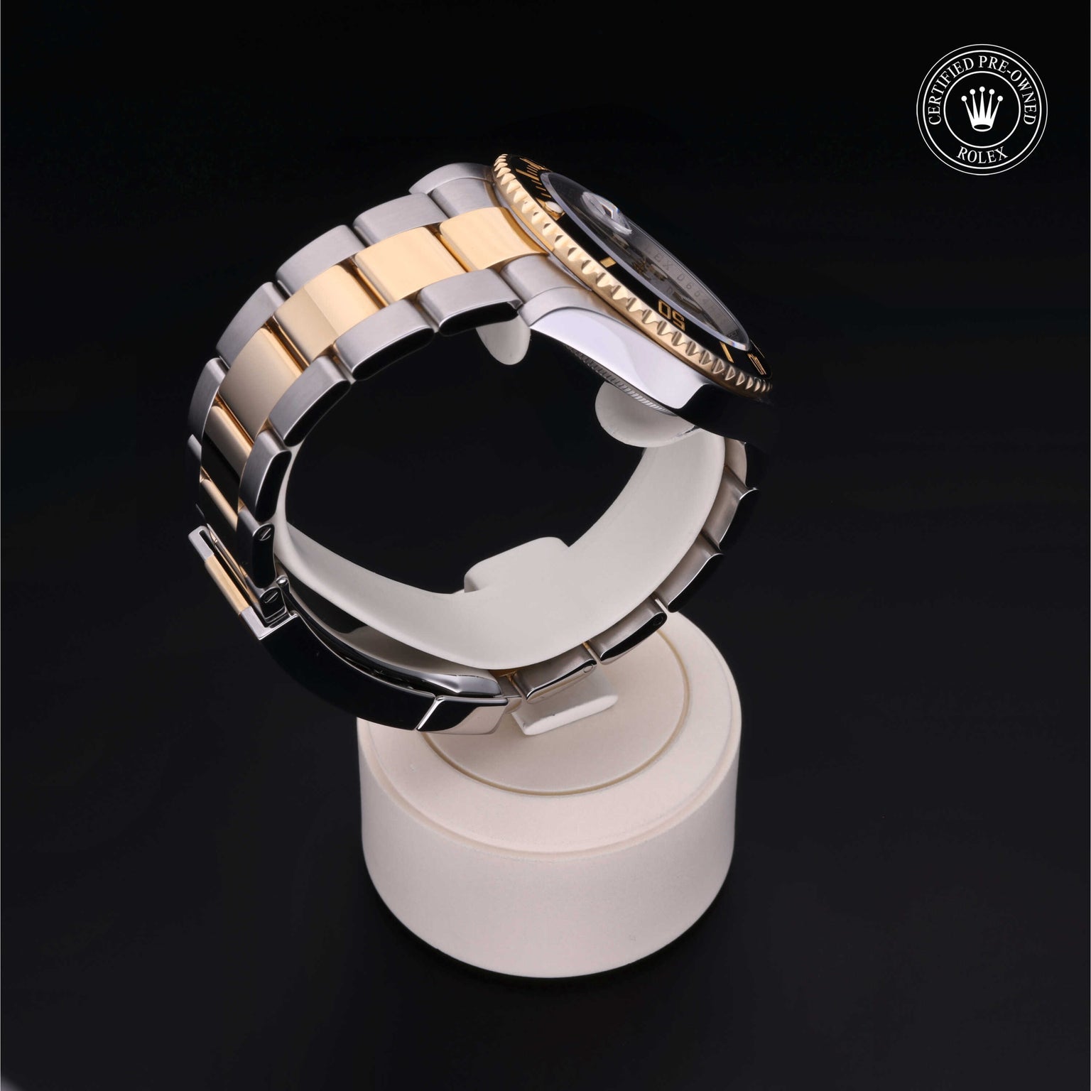 Rolex Certified Pre-owned Submariner M126613LN-0002 front on black background