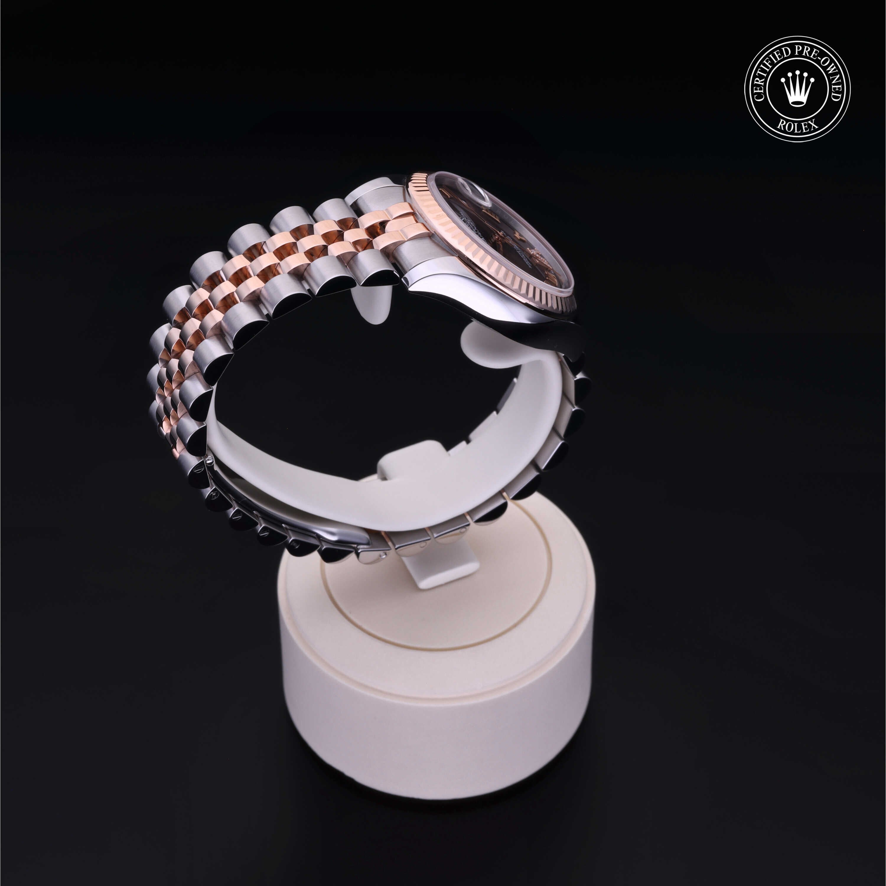 Rolex Certified Pre-owned Lady Datejust M178271-0071 front on black background