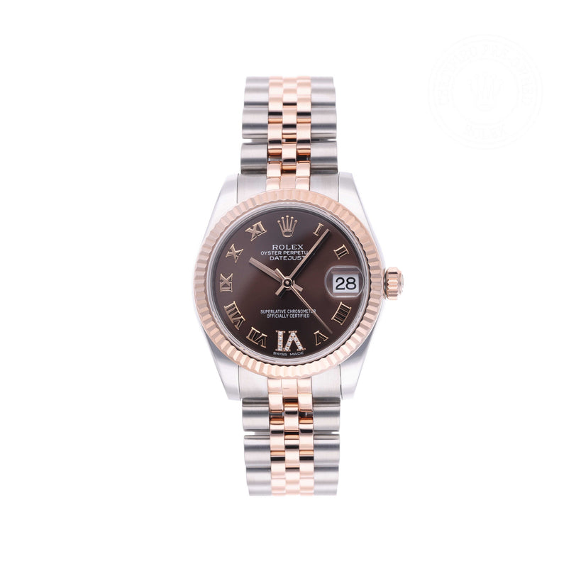 Rolex Certified Pre-owned Lady Datejust M178271-0071 front on white background