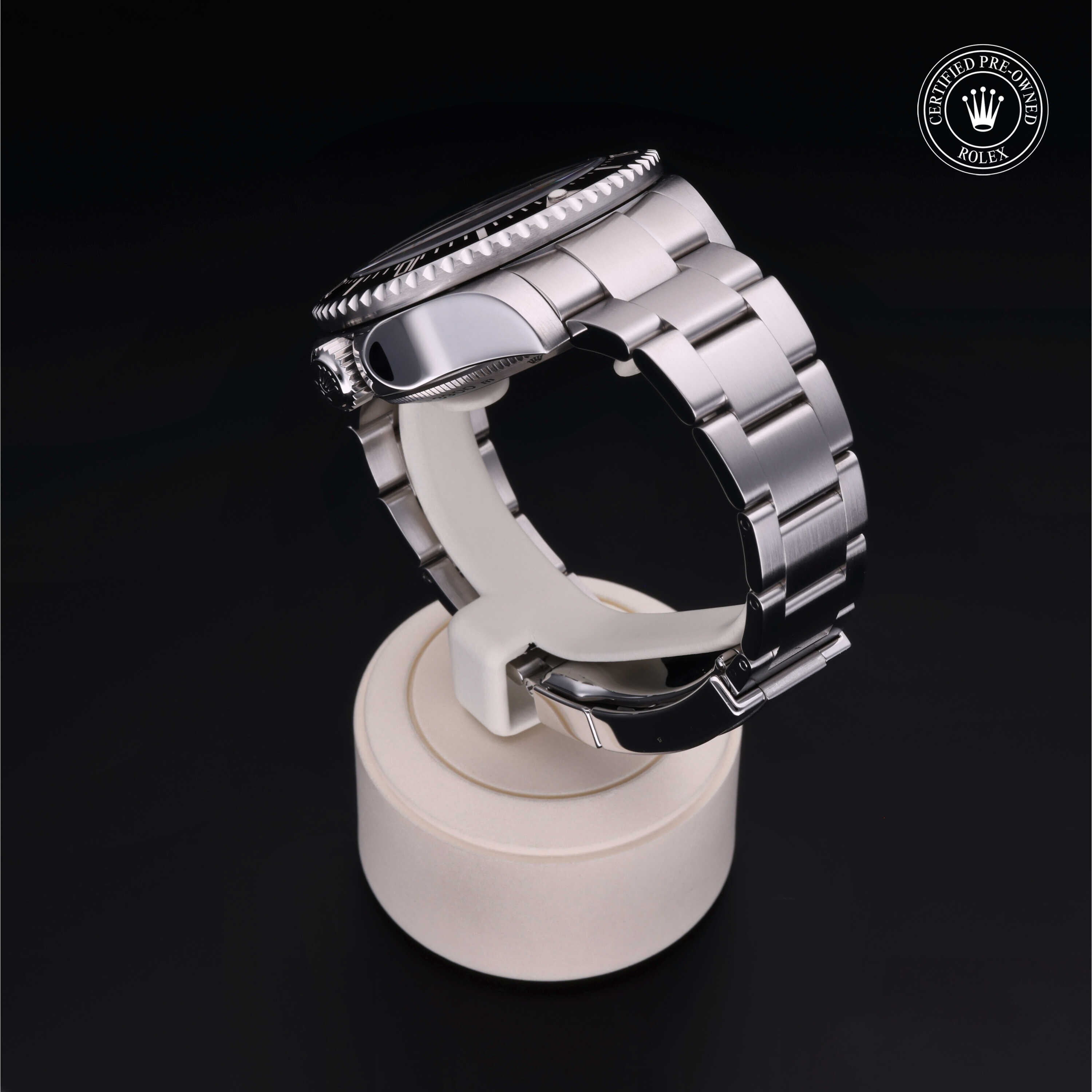 Rolex Certified Pre-owned Sea-Dweller M116660-0001 front on black background