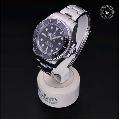 Rolex Certified Pre-owned Sea-Dweller M116660-0001 front on black background