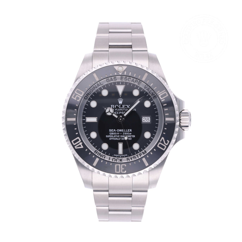 Rolex Certified Pre-owned Sea-Dweller M116660-0001 front on white background