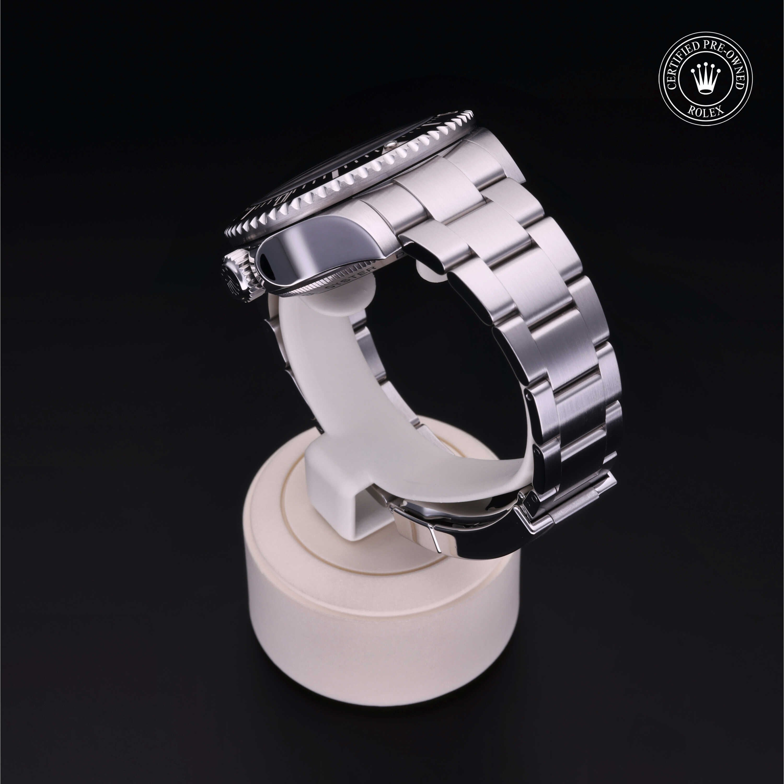 Rolex Certified Pre-owned Sea-Dweller M116660-0001 front on black background