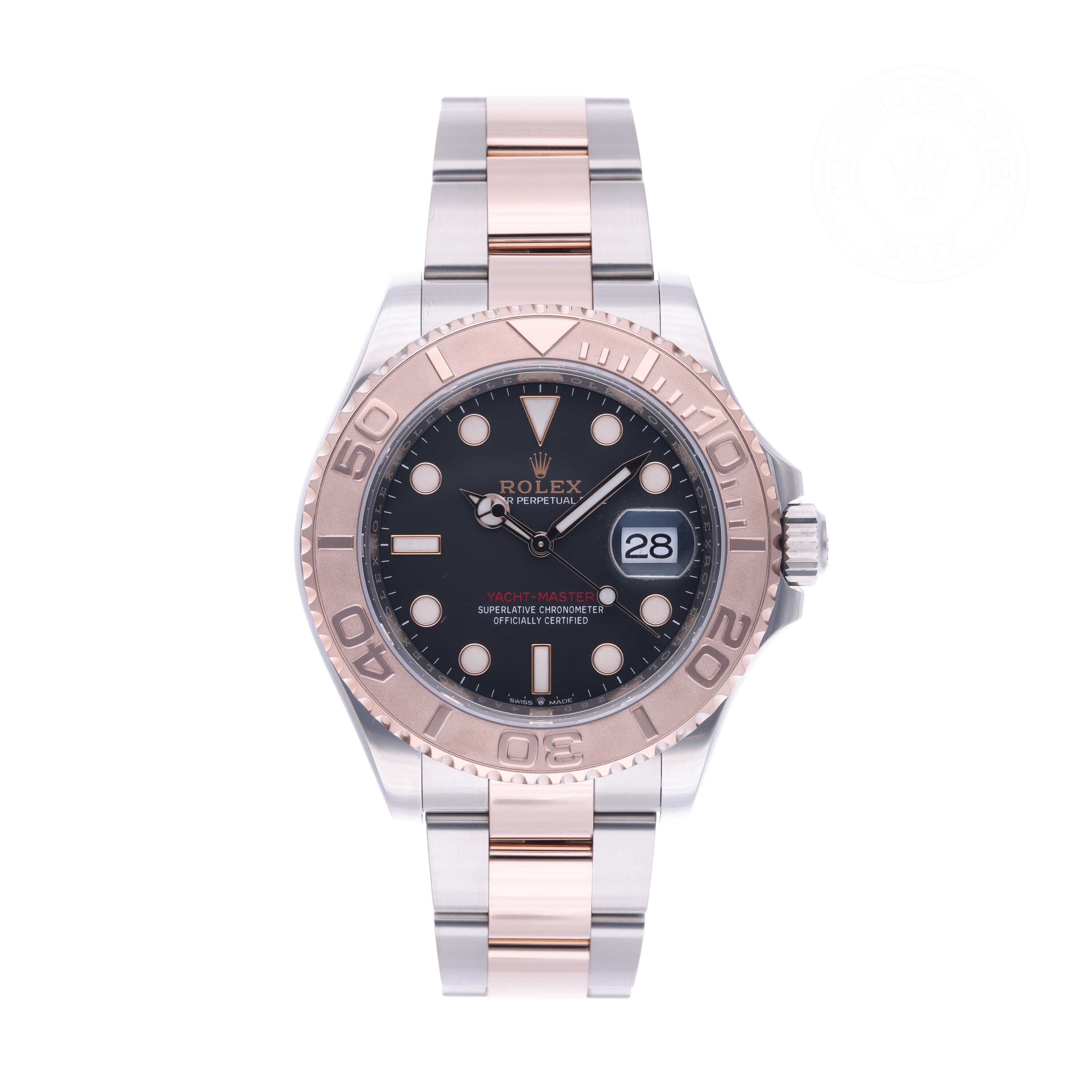Rolex Certified Pre-owned Yacht-Master M126621-0002 front on white background