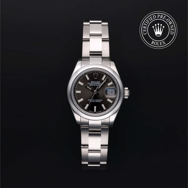 Rolex Certified Pre-owned Lady Datejust M279160-0010 front on black background