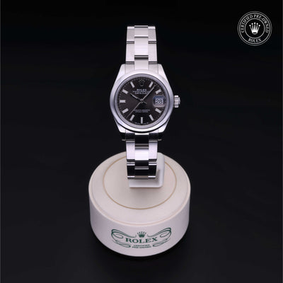 Rolex Certified Pre-owned Lady Datejust M279160-0010 front on black background
