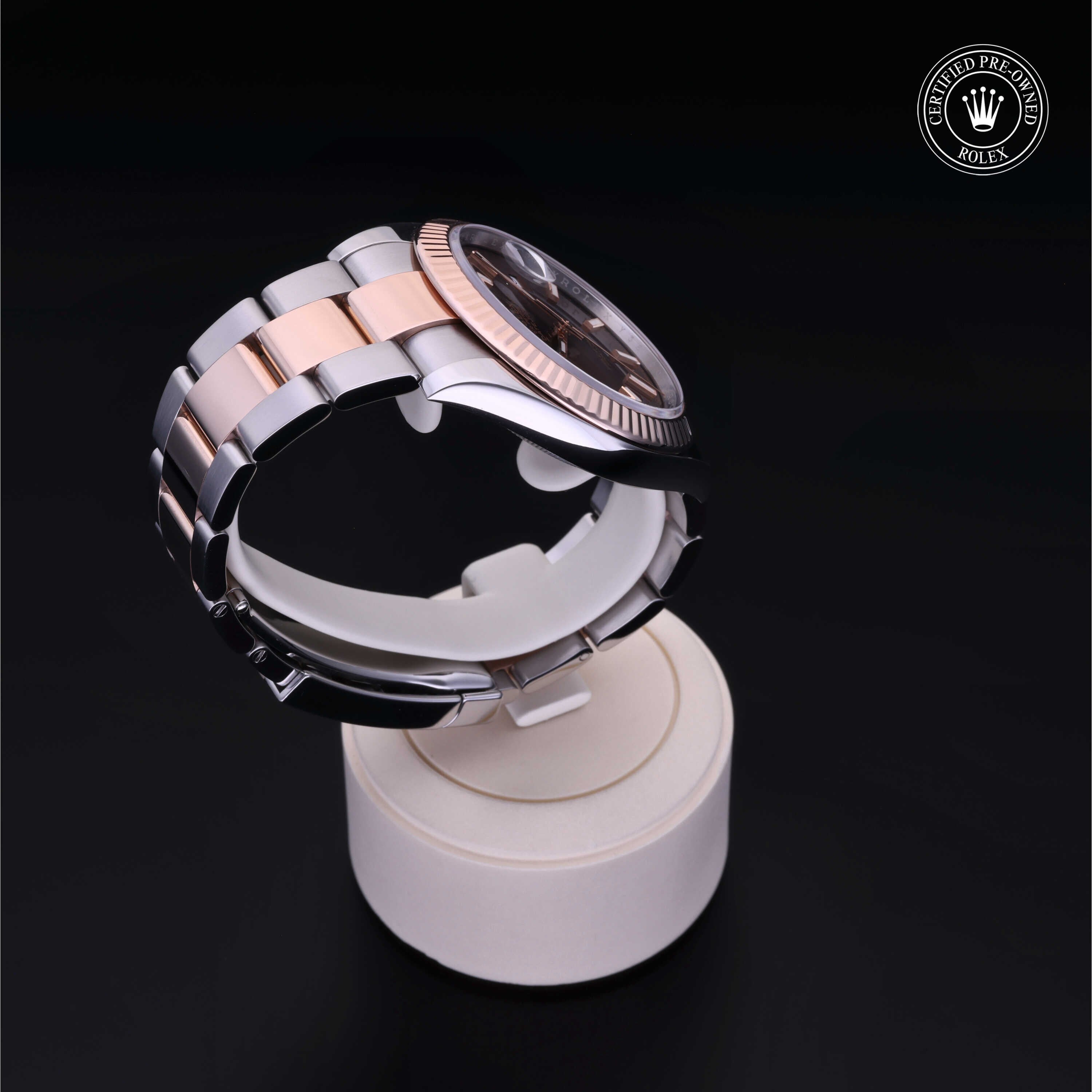 Rolex Certified Pre-owned Datejust M126331-0001 front on black background