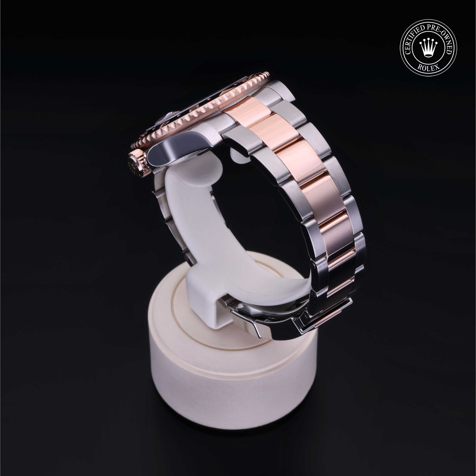 Rolex Certified Pre-owned GMT M126711CHNR-0002 front on black background