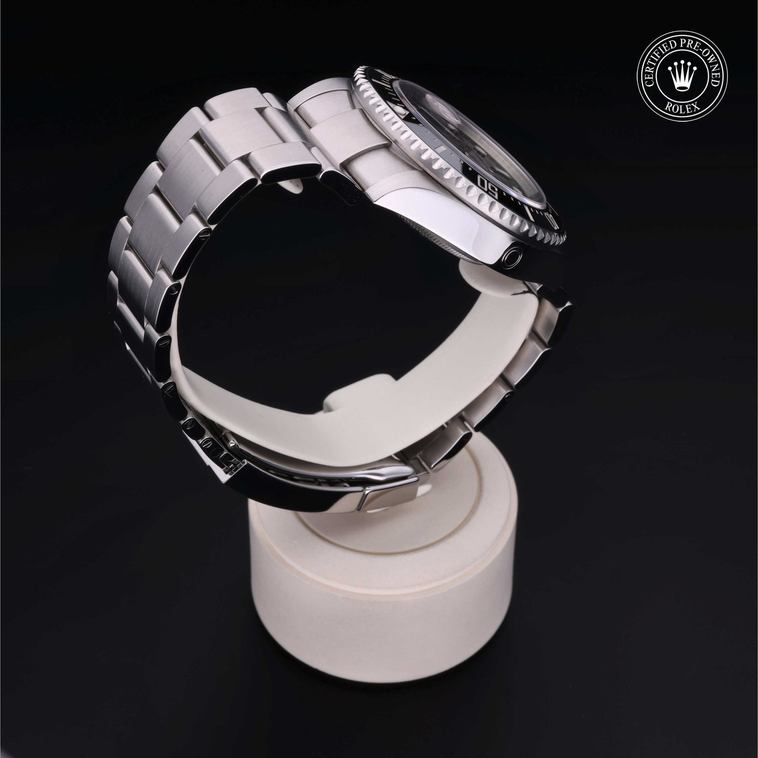 Rolex Certified Pre-owned Sea-Dweller M126600-0001 front on black background