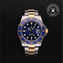 Rolex Certified Pre-owned Submariner M126613LB-0002 front on black background