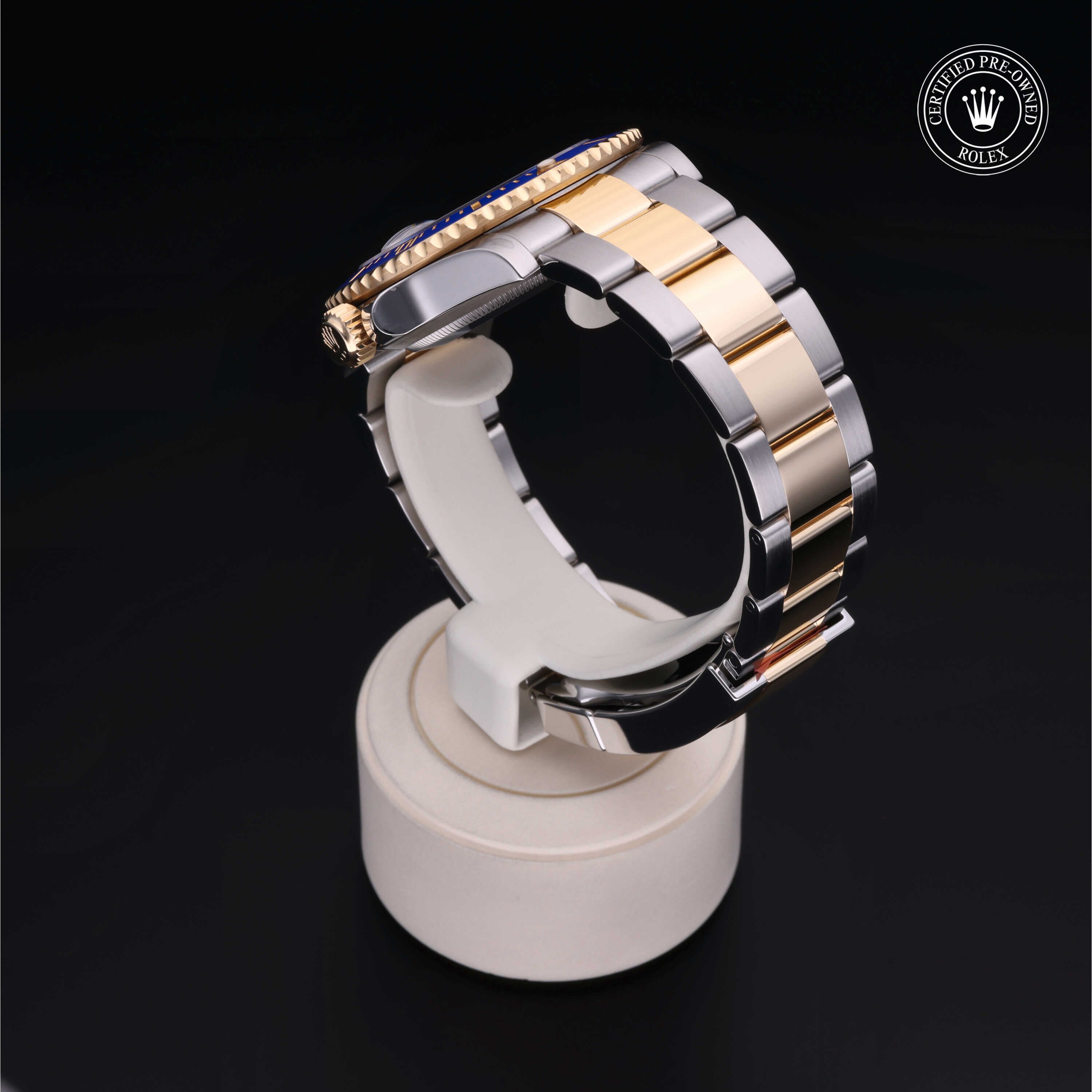 Rolex Certified Pre-owned Submariner M126613LB-0002 front on black background