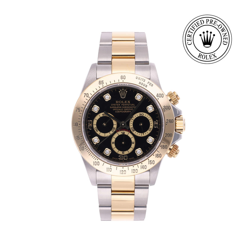 Rolex CPO Daytona M16523 front on white background