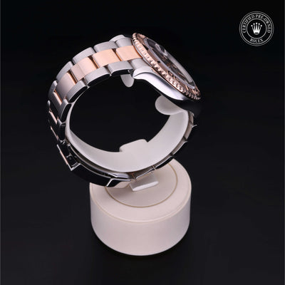 Rolex Certified Pre-owned Yacht-Master M126621-0001 front on black background