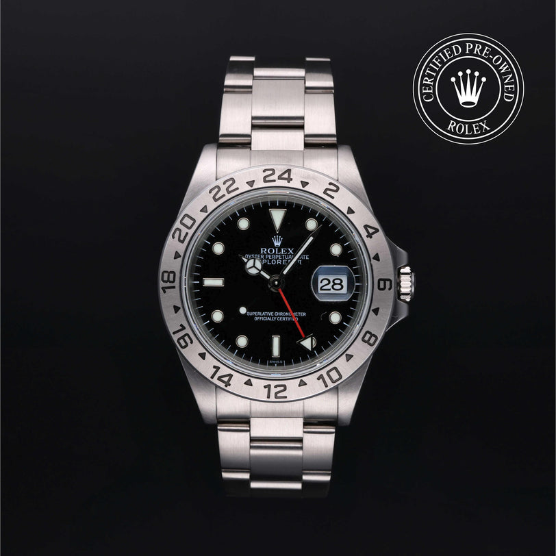 Rolex CPO Explorer M16570 front on white background