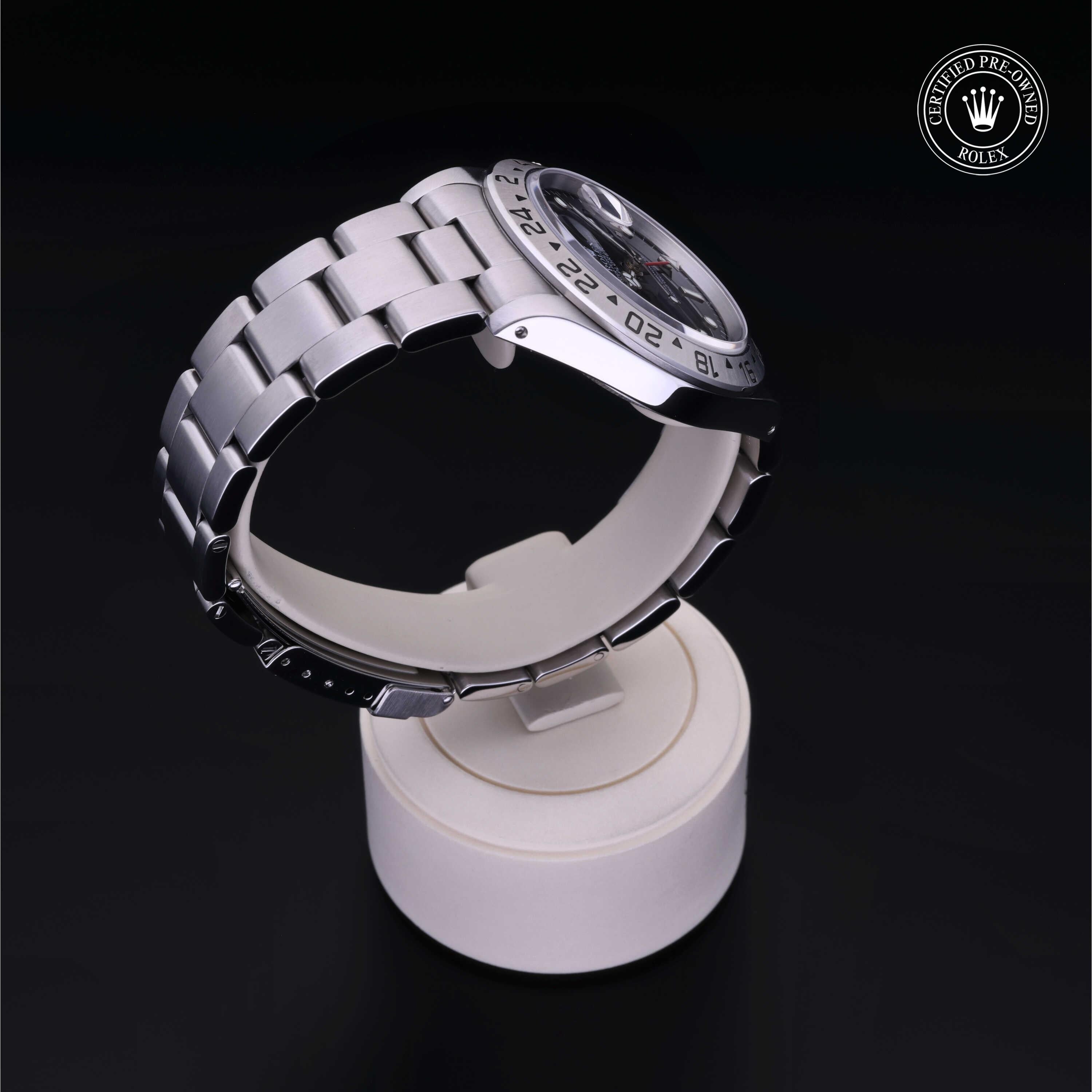Rolex CPO Explorer M16570 front on white background