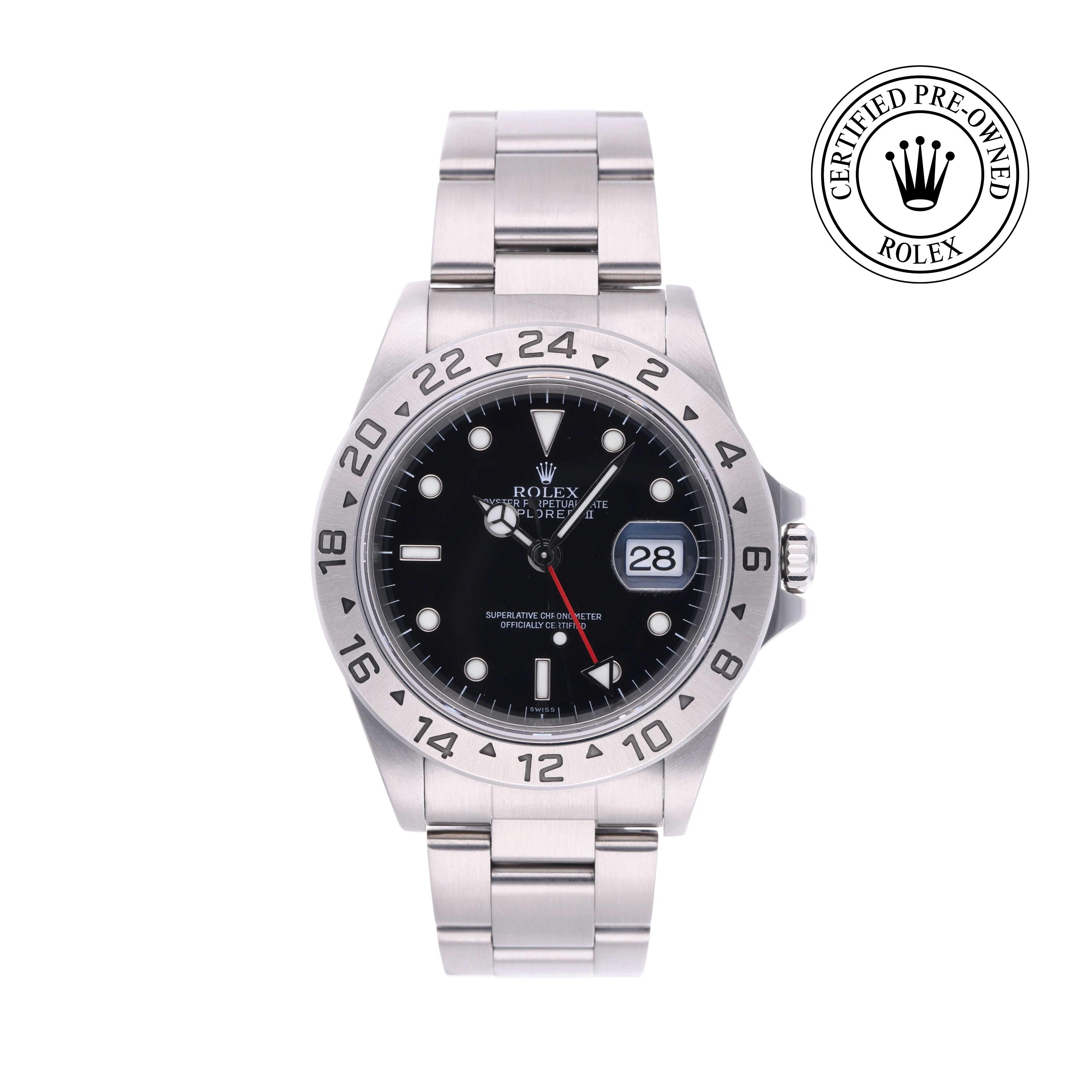 Rolex CPO Explorer M16570 front on white background