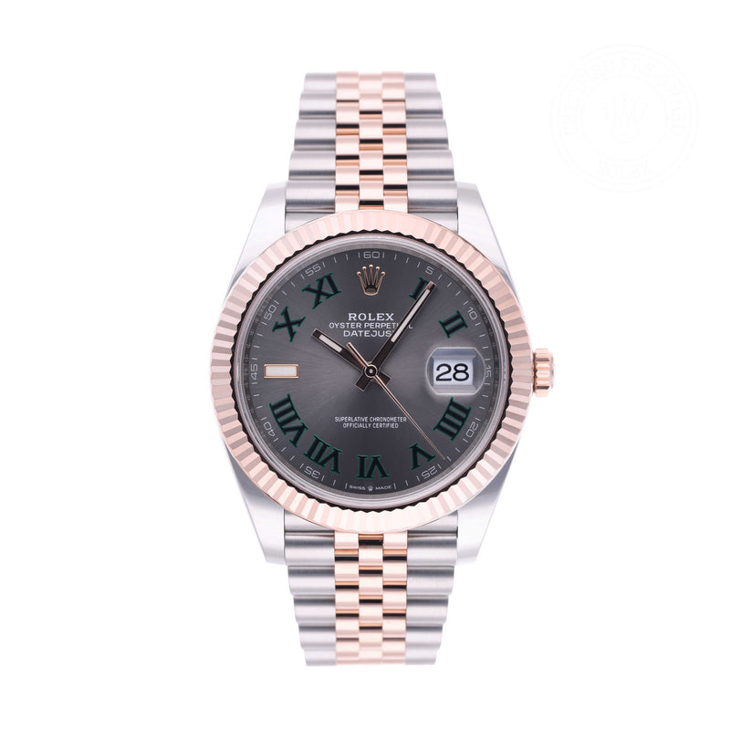Rolex Certified Pre-owned Datejust M126331-0016 front on white background