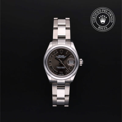 Rolex Certified Pre-owned Lady Datejust M279160-0012 front on black background