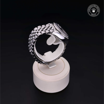 Rolex Certified Pre-owned Lady Datejust M279384RBR-0015 front on black background