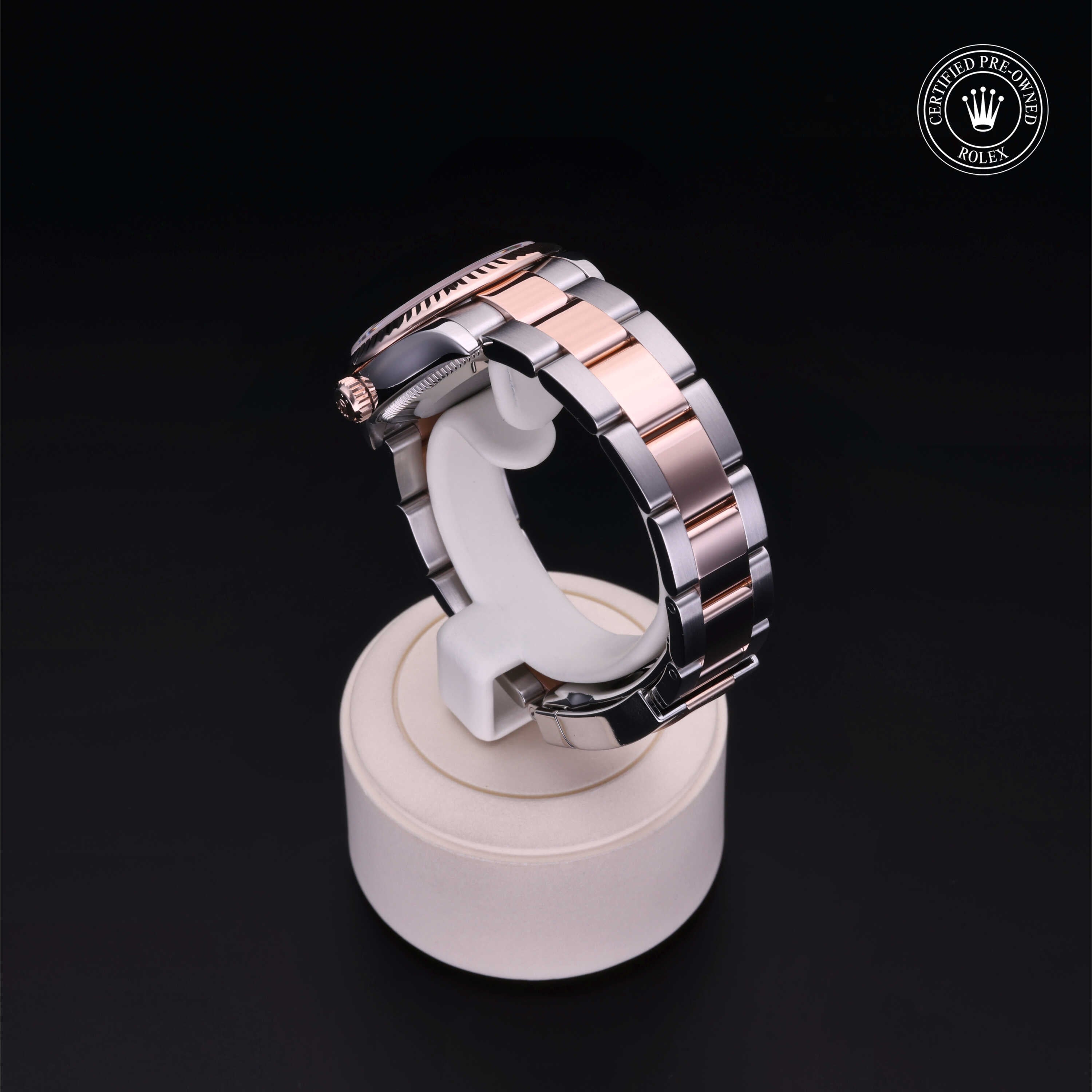 Rolex Certified Pre-owned Lady Datejust M278271-0003 front on black background