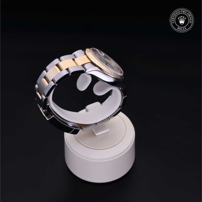 Rolex Certified Pre-owned Lady Datejust M278273-0028 front on black background