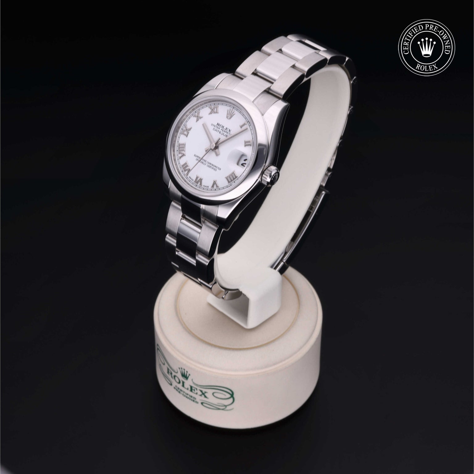 Rolex Certified Pre-owned Lady Datejust M178240-0010 front on black background