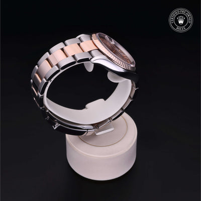 Rolex Certified Pre-owned Datejust M126231-0028 front on black background