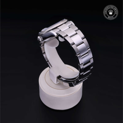 Rolex Certified Pre-owned Datejust M126234-0012 front on black background