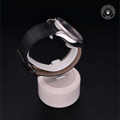 Rolex Certified Pre-owned Cellini M50529-0005 front on black background