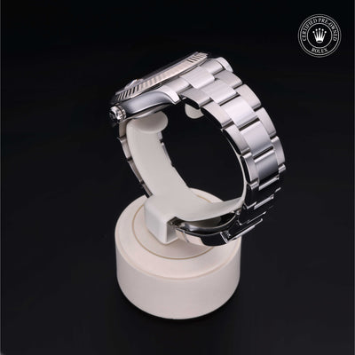 Rolex Certified Pre-owned Datejust M116334-0002 front on black background