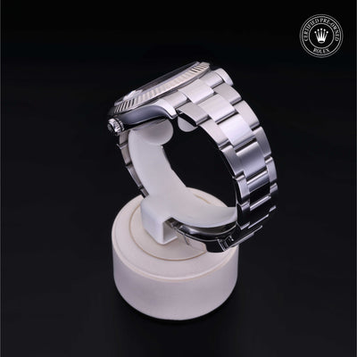 Rolex Certified Pre-owned Datejust M116334-0006 front on black background