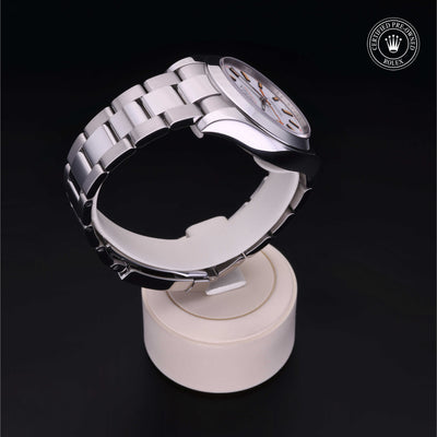 Rolex Certified Pre-owned Milgauss M116400-0002 front on black background