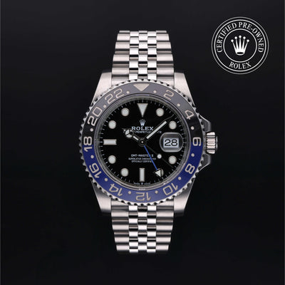 Rolex CPO GMT M126710BLNR front on white background
