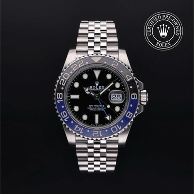 Rolex CPO GMT M126710BLNR front on white background