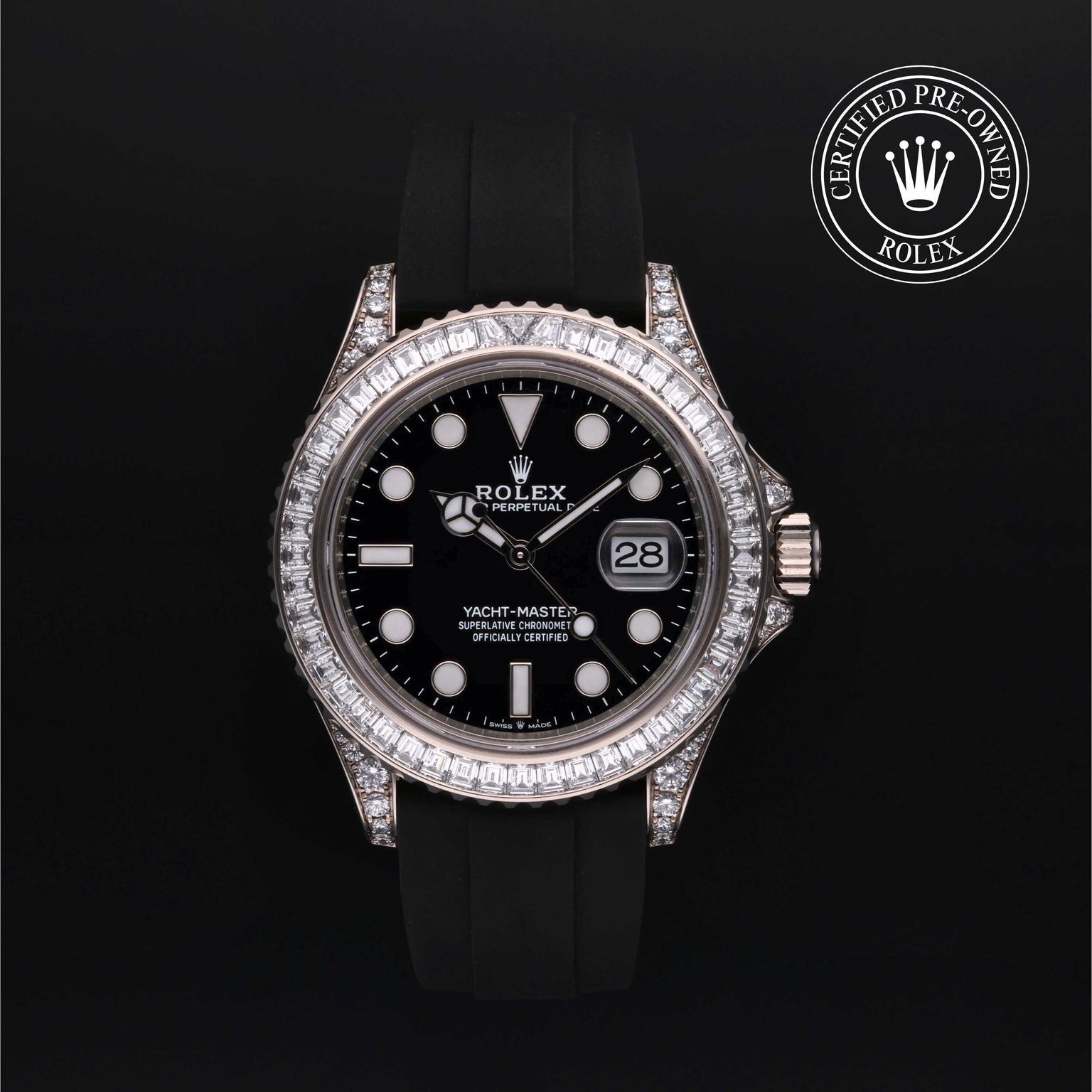 Rolex Certified Pre-owned Yacht-Master M226679TBR-0003 front on black background