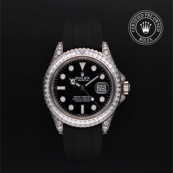 Rolex Certified Pre-owned Yacht-Master M226679TBR-0003 front on black background